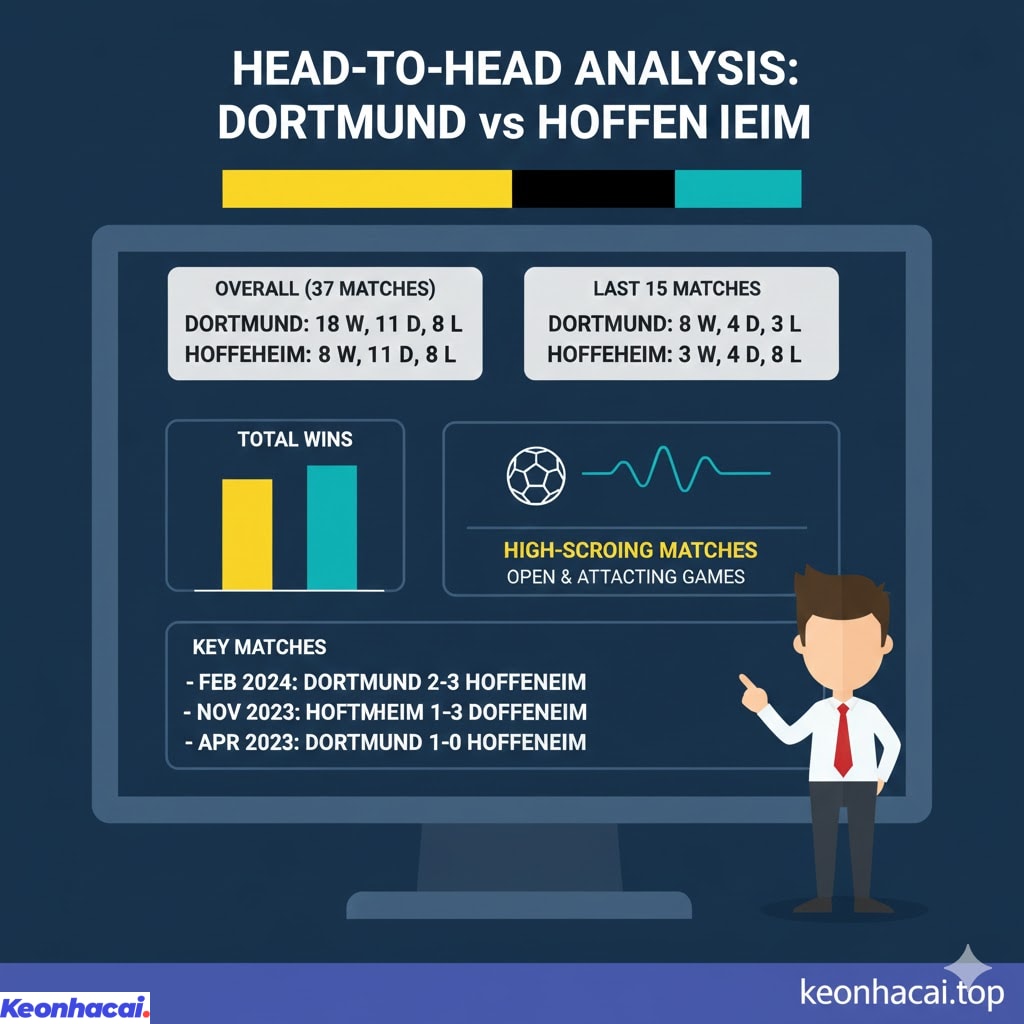 Dortmund thường được đánh giá cao hơn, nhưng Hoffenheim cũng không ít lần tạo ra bất ngờ