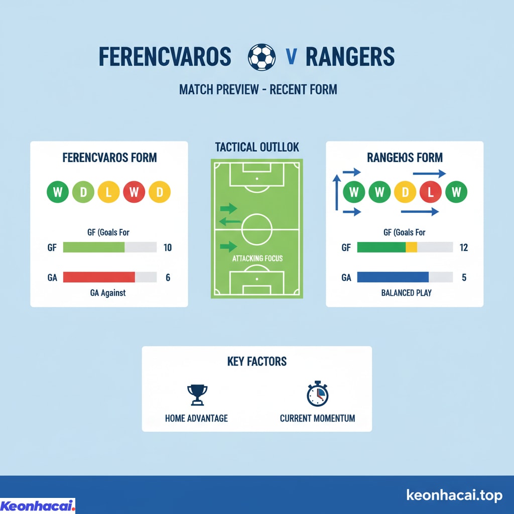 Không có thông tin chi tiết về lịch sử đối đầu giữa Ferencvaros và Rangers mở ra cơ hội cho những phân tích dựa trên sự thể hiện gần đây của mỗi đội